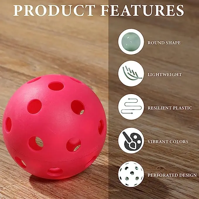 24 Piece Plastic Baseball Practice Ball 26 Hole EVA Baseball and Softball Flight Hollow