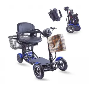 All-terrain 4 wheel foldable mobile scooter