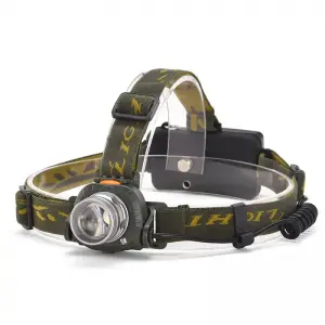Zoom adjustable head flashlight waterproof