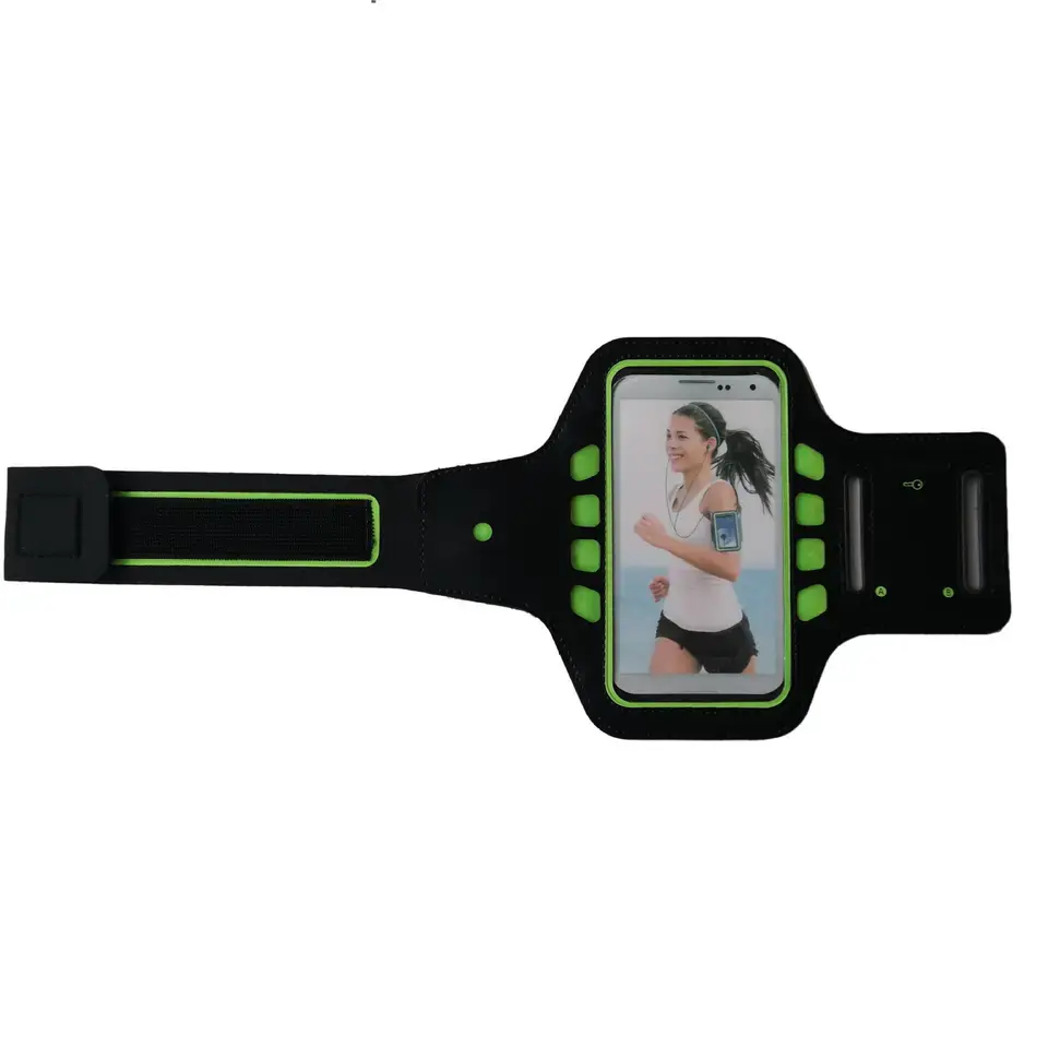 Custom Logo Unisex Wholesale Sport Mobile Phone Bag Safety Reflective Armband Led Sports Running Mobile Armband