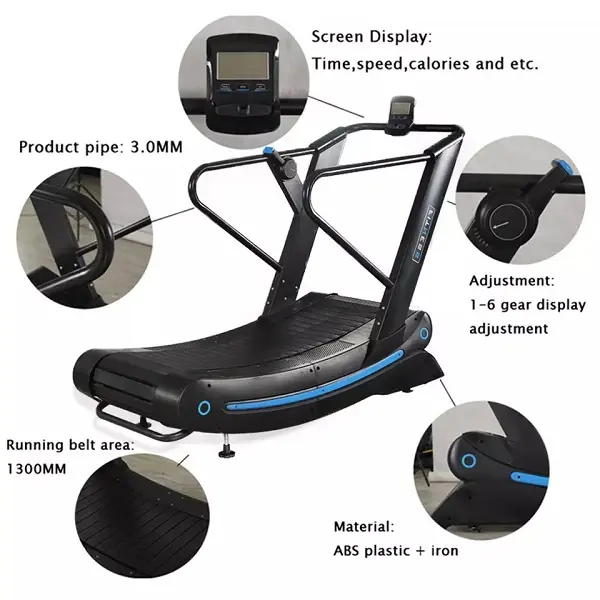 non motorized curve treadmill running machine air runner non electric woodway speed curved manual treadmill without motor