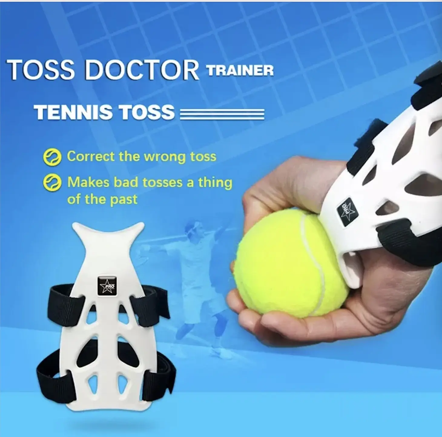 Toss Doctor Tennis Serve Trainer Correct Posture Tennis Training Machine Equipment Professional Tennis Trainer for Toss Solo