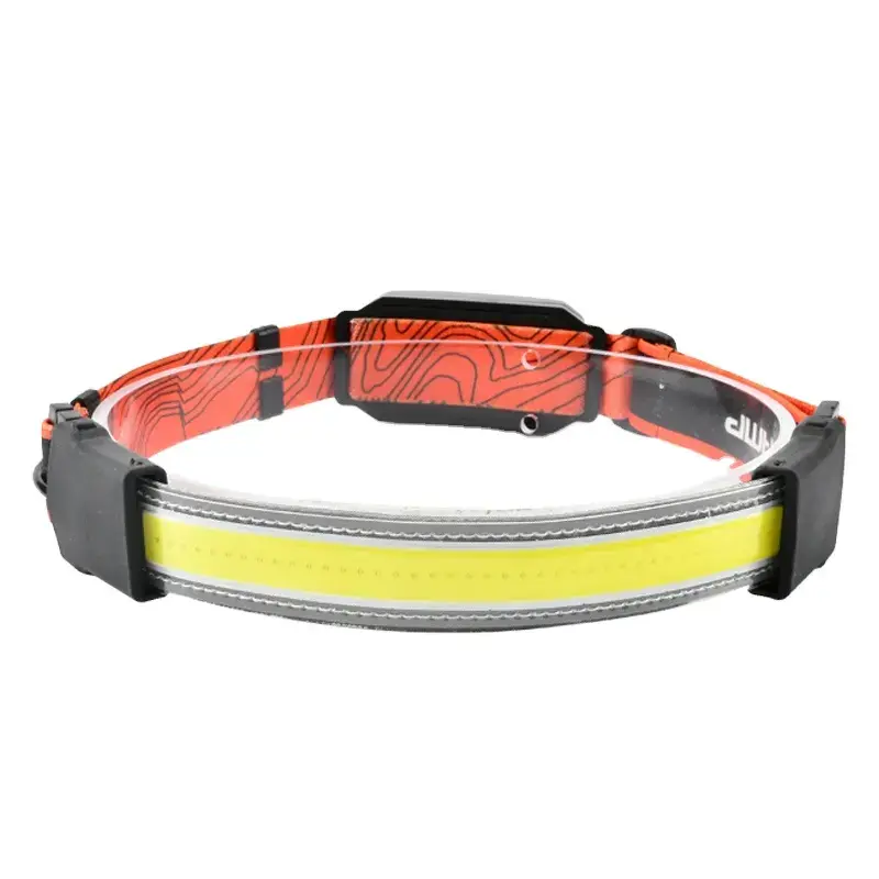 New Product Outdoor Emergency Headlamp Waterproof Rechargeable Red Warning Light Cob Outdoor Headlight
