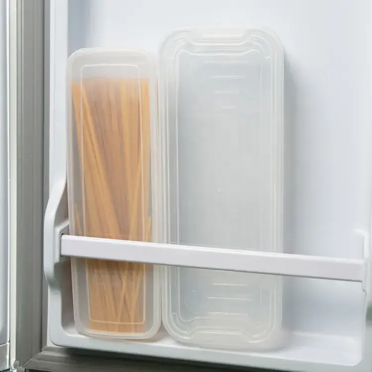 Kitchen Pantry Plastic PP Eggs Fruits Seal Snacks Organizer Spaghetti Storage Box Noodles Food Pasta Storage Container
