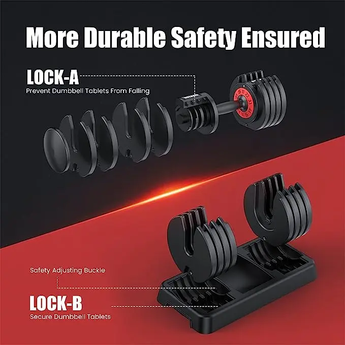 Single Adjustable Dumbbell Set for Men and Women Multiweight Options Dumbbell with Anti-Slip Nylon Handle Fast Adjust Weight Suitable for Full Body Workouts at Home Gym