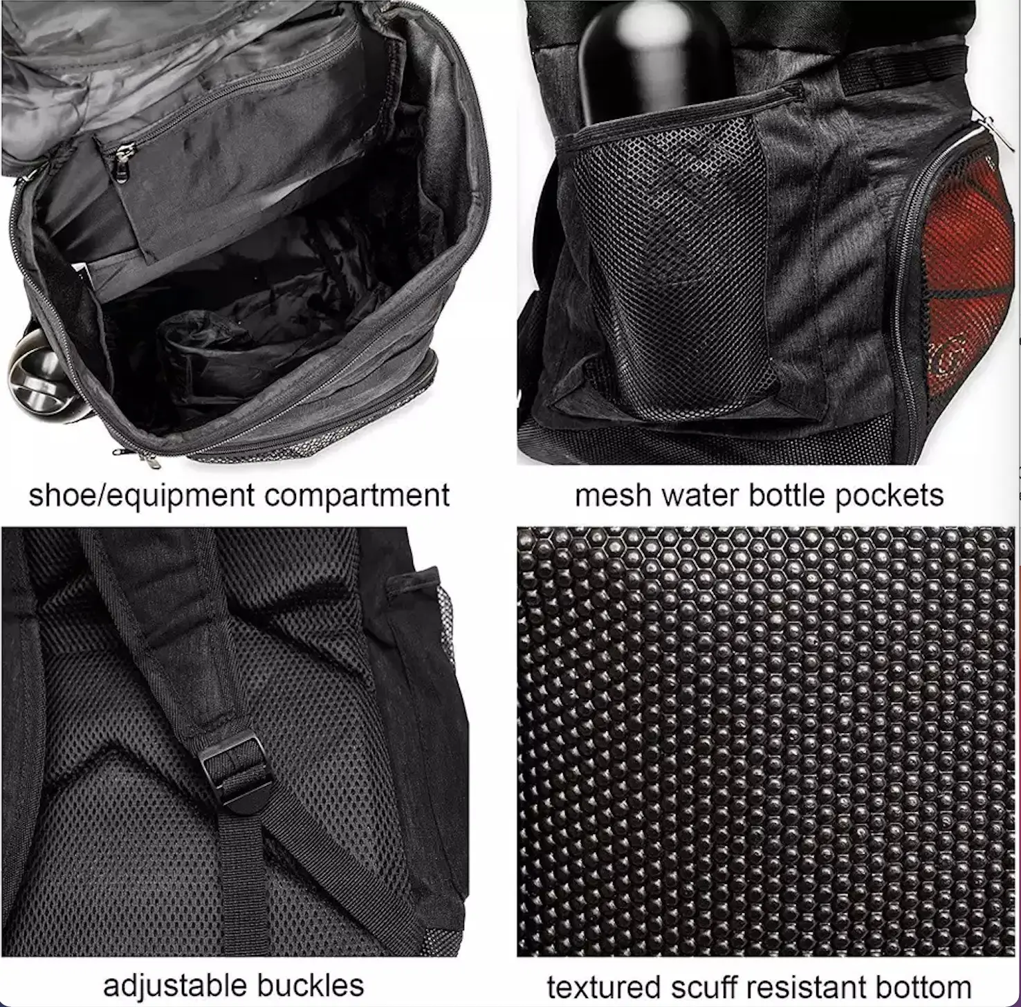 Basketball Backpack With Ball Compartment Sports Bag For Soccer Ball Gym,Outdoor,Travel