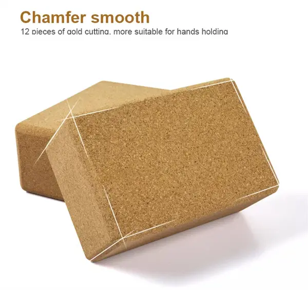 Custom Logo Eco Friendly 3_ Fitness Brick Yoga Block Cork