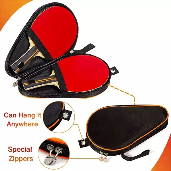 Durable Table Tennis Racket Case PingPong Paddle Carry Bag Table Tennis Racket Cover