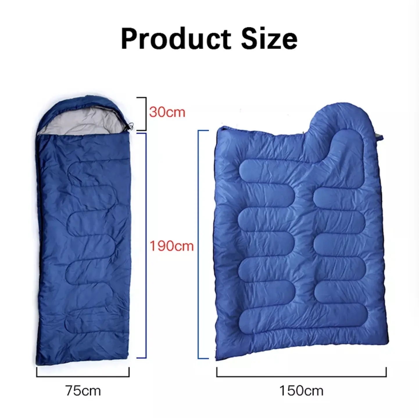 2022 Amazon Hot Sale Outdoor Skin Friendly Cotton Material Cold Proof Lightweight Sleeping Bag Great For Hiking Camping