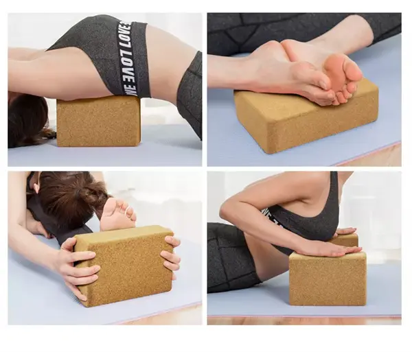 Custom Logo Eco Friendly 3_ Fitness Brick Yoga Block Cork
