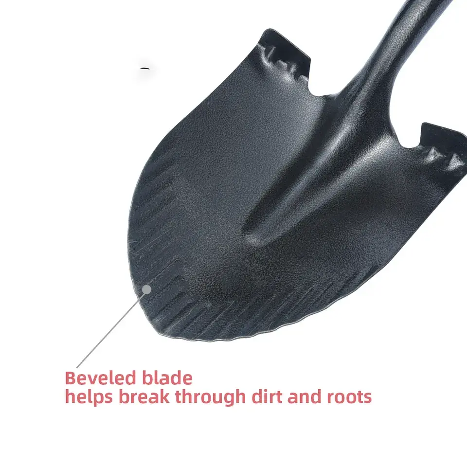 Professional Durable Garden Tools Fiberglass Handle Carbon Steel Head Outdoor Yard Garden Digging Planting Spade Shovel