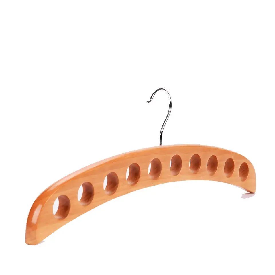 Multi Function Tie Scarf Hanger Space Saving Clothes Towel Storage with 10 holes