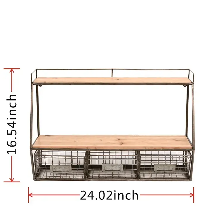 High Quality Wood Tiers Metal Multi Functional Kitchen Storage Holders Rack