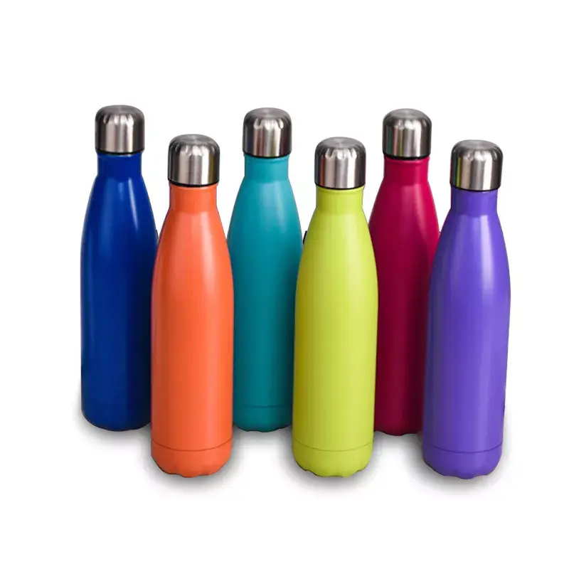 Double wall hot cup cola shape sport stainless steel water bottle for kids Featured Image