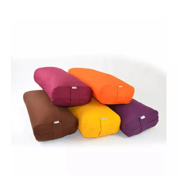Firm Quality Eco Friendly Cotton Organic Yoga Bolster Eco Kapok Rectangle Large Yoga Pillow Bolster