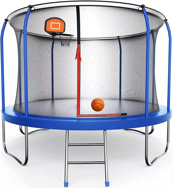 Trampoline Basketball Hoop with Pump and Mini Basketball Easy Install Basketball Hoop for Trampoline