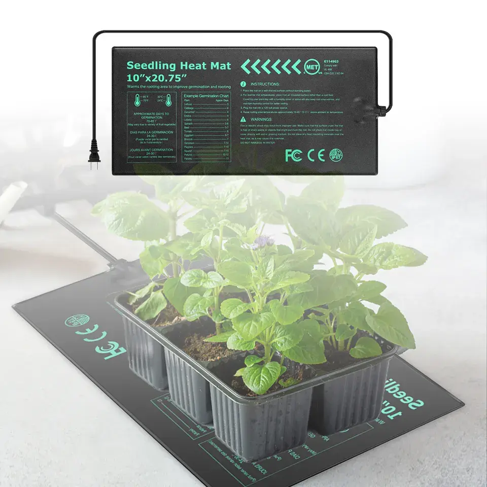 EU/US Plug Seedling Plant Heat Mat for Seed Starting Pad Mat Garden Supplies