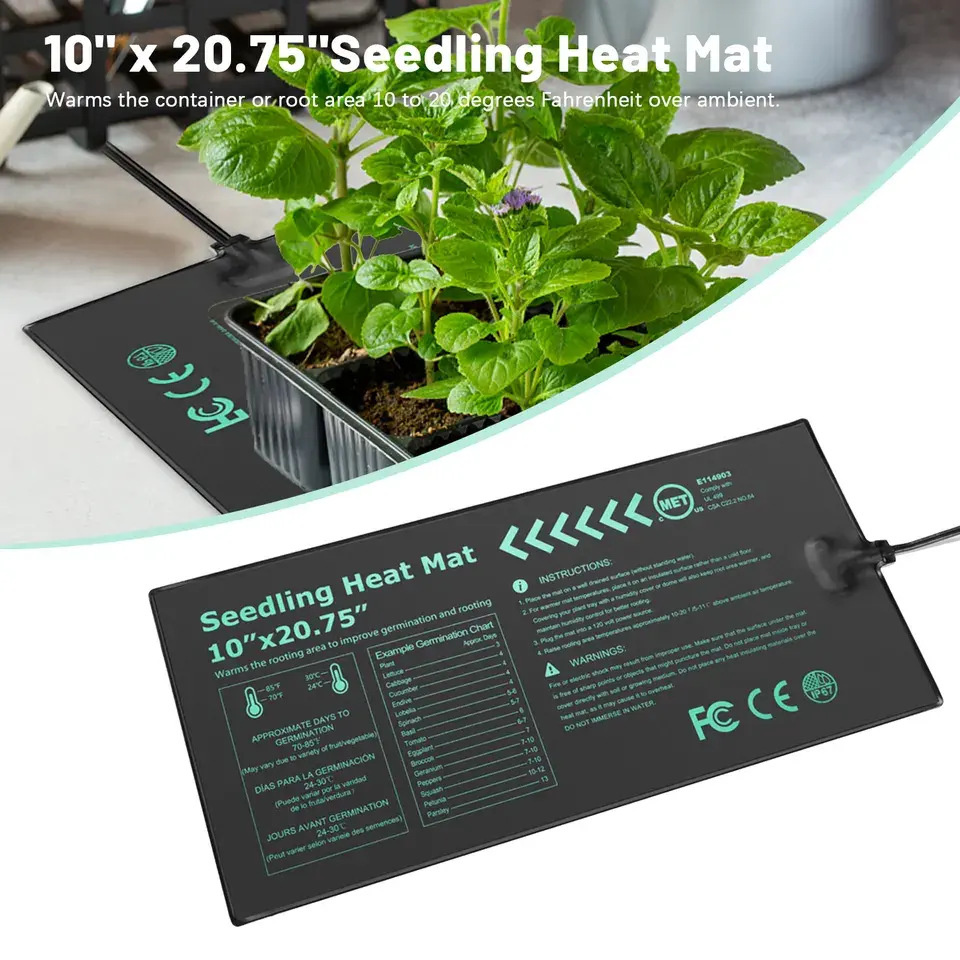 EU/US Plug Seedling Plant Heat Mat for Seed Starting Pad Mat Garden Supplies