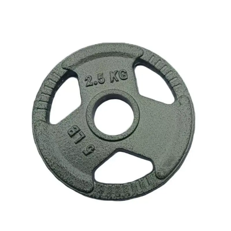 Dumbbell blade barbell small hole plated silver disc