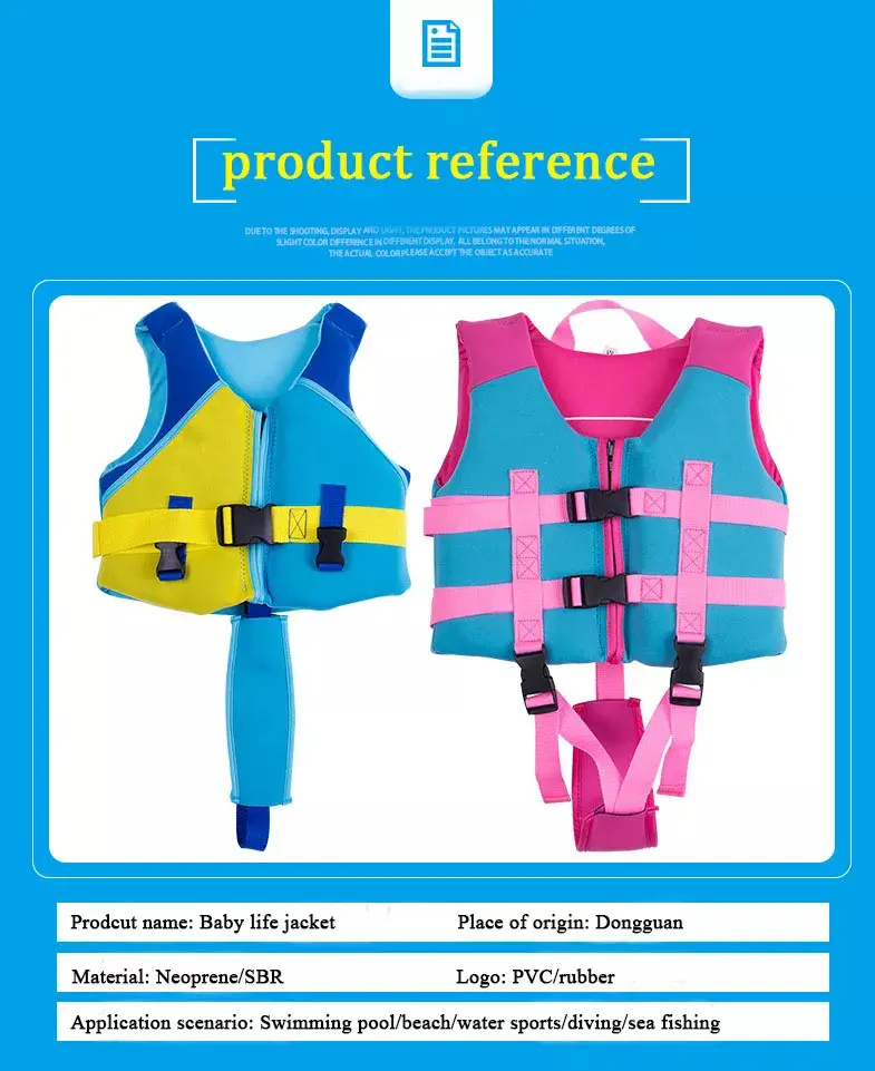 Wholesale Fashionable Learn To Swim Neoprene Kids Children Life Jackets Baby Swimming Buoyancy Vest Floatt Vest