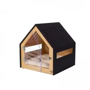 Pet house modern dog and cat pet house furniture with acrylic gate pet house