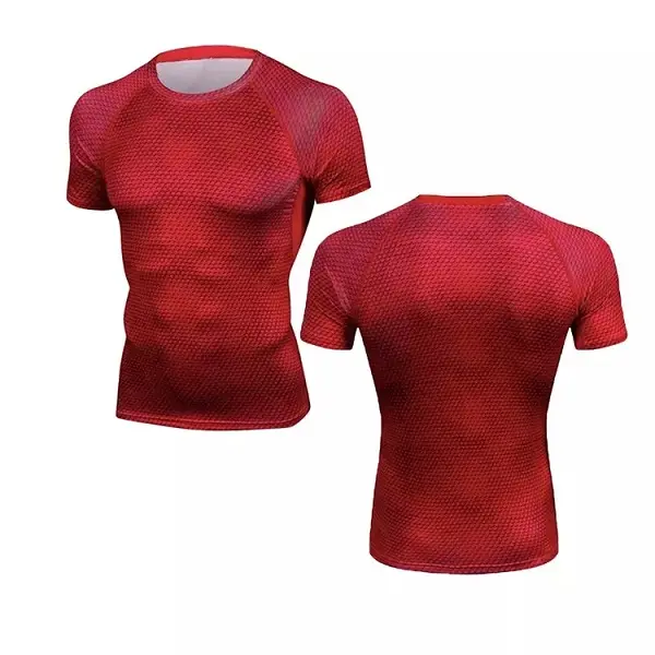 Hot Sale Custom Logo Men’s Short Sleeve Sun UV Protection Compression Water Swim Surfing Shirts Rash Guard