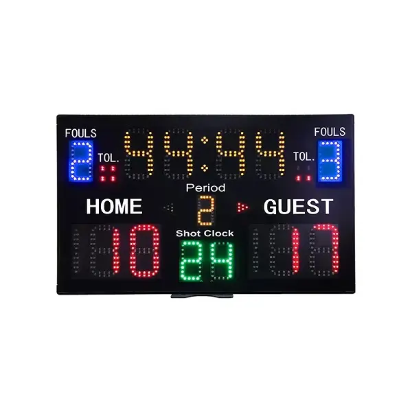New Design 18650 Built-in Battery or Type-C Power Supply Electric Portable Scoreboard Led Basketball Scoreboard with Carry Bag