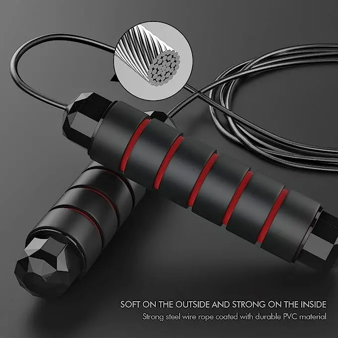 Tangle-free Quick Jump Rope Cable with Ball Bearings