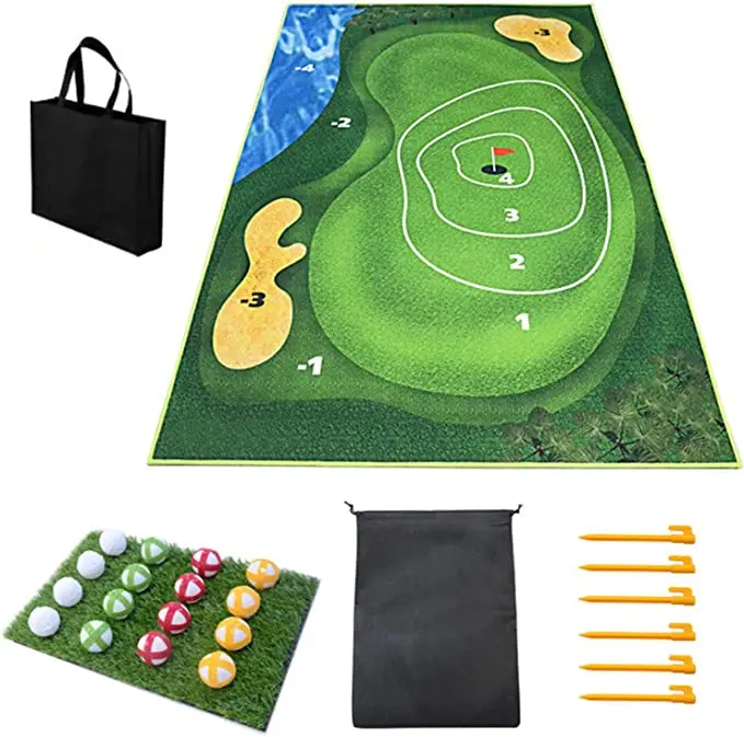 Golf Game Mats,Golf Practice Mats Indoor Outdoor Stick Chip Game