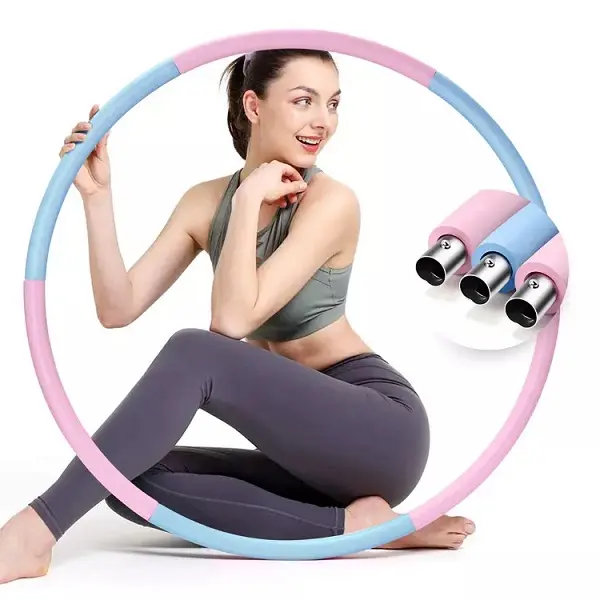 Factory Direct Fitness Hula Hoops Stainless Steel Hula Ring 6 Section Weighted hula hoops for Adults Featured Image
