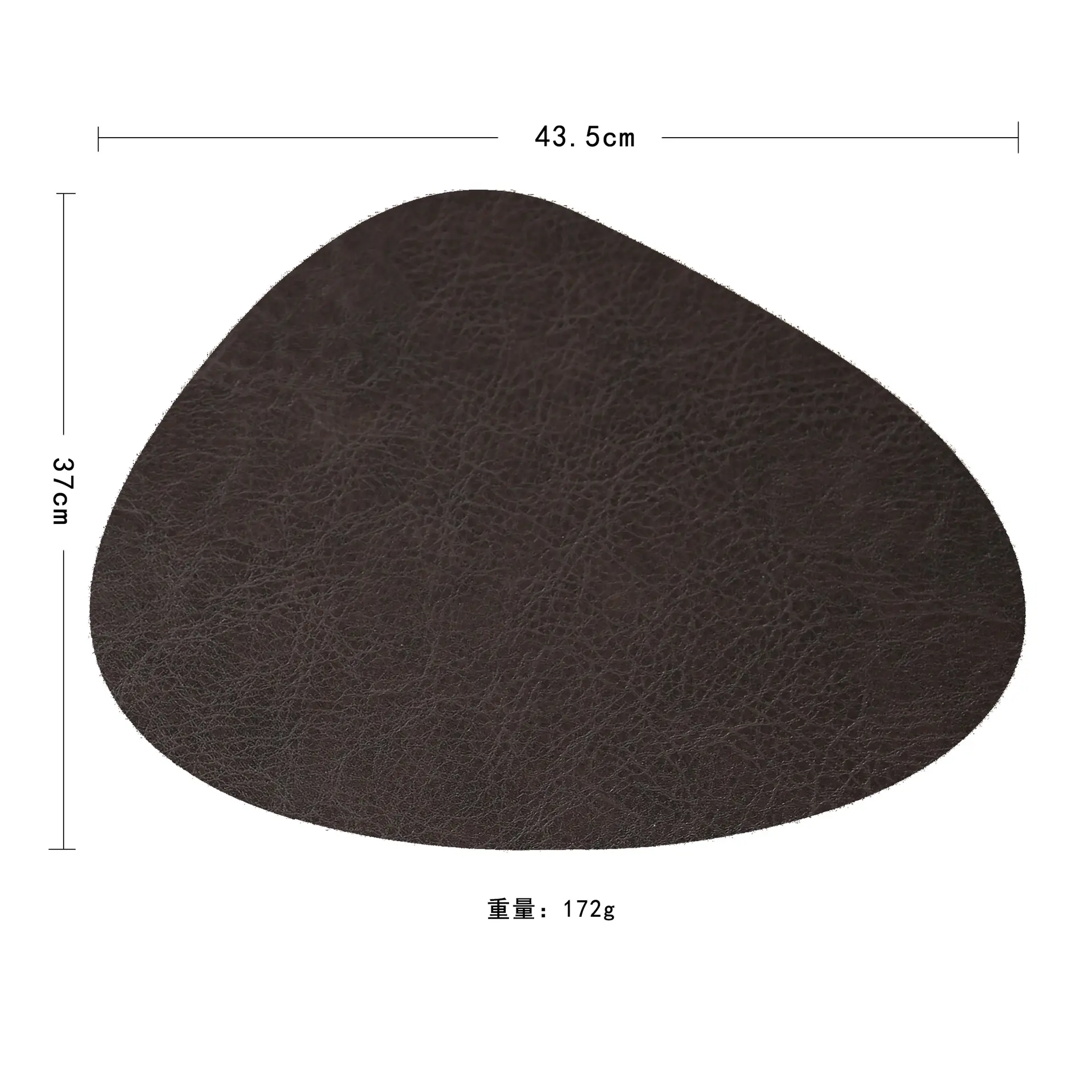 Cowhide pattern special-shaped leather placemat household heat insulation mat leather waterproof and oilproof table mat Nordic anti-scald western placemat