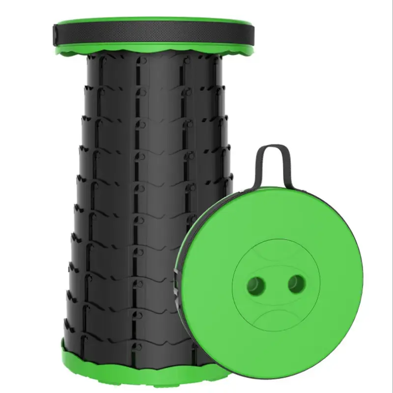 Portable foldable retractable seat camping chair