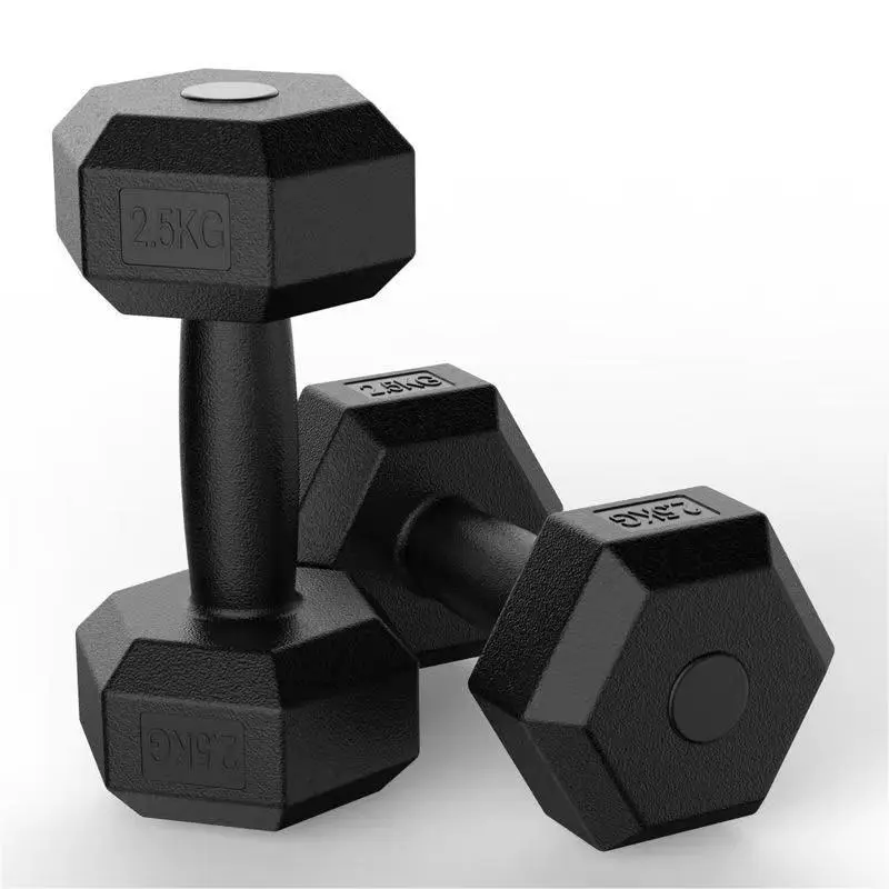 Custom cement hexagonal dumbbells fitness home weightlifting men and women sports fitness equipment for arm muscle wrapped rubber dumbbells
