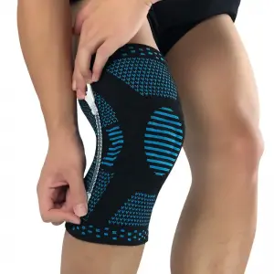 Professional sports knee pads fitness spring support silicone anti-collision knee pads riding leggings basketball climbing guard