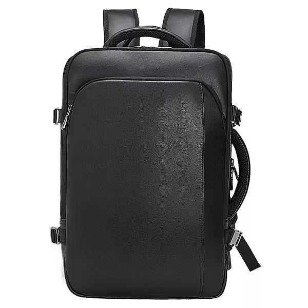 TIDING Luxury New Arrival Fashion Black Large Capacity USB Travel Briefcase Convertible Genuine Leather Backpack For Man Featured Image