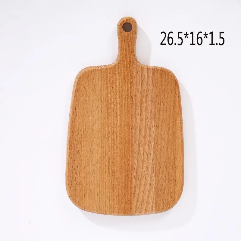 Beech cutting board, pizza board, hanging cut fruit, cutting board, handle, wooden cutting board, solid wood cutting board, one piece dropshipping Featured Image