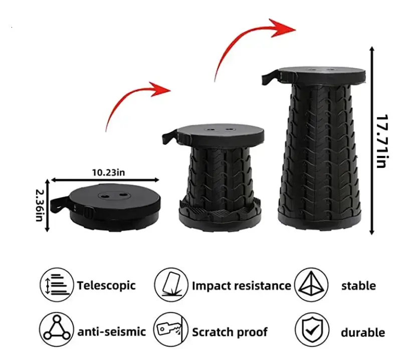 Office plastic telescopic folding chair