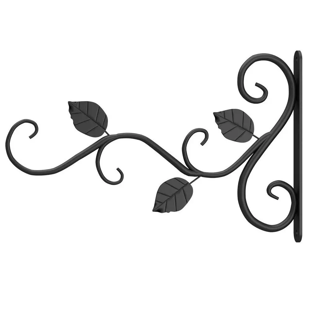 Park iron potted hook simple wall-mounted metal flowerpot hanger outdoor lantern balcony garden flower rack