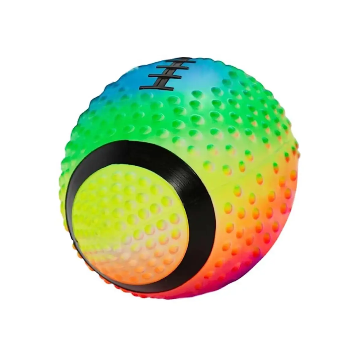 Soccer Ball Neon Color 9 Inches Air Filled Soft rubber Inflatable Soccer Ball