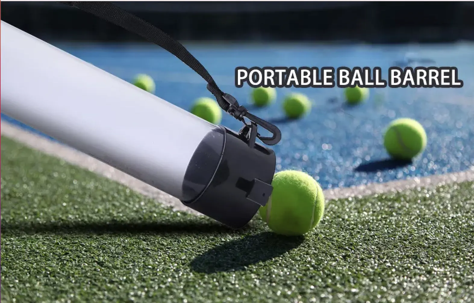 Tennis ball pickup collection natural plastics storage tube