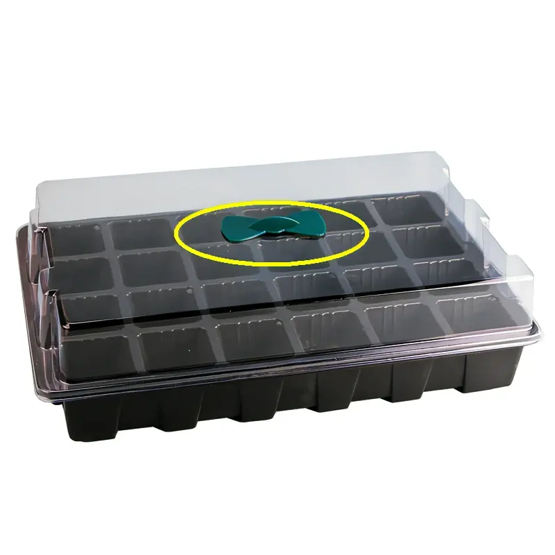24/12 hole seedling tray hole tray adjustable breathable cover seeding seedling tray seedling box three-piece set