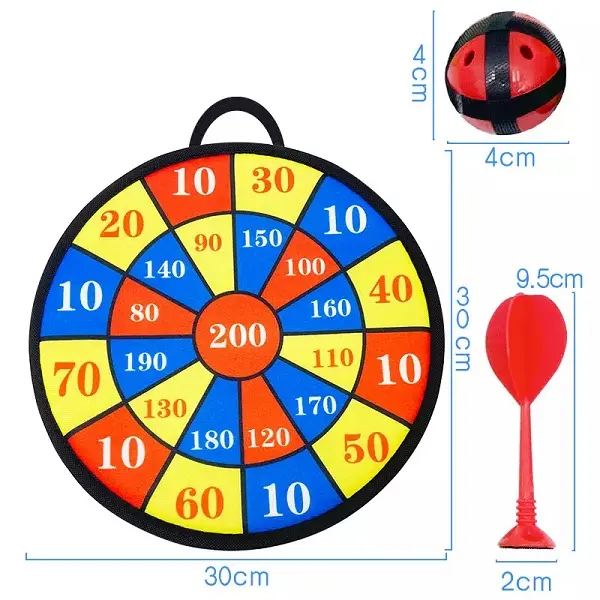 Hot selling high quality darts game board non-woven PE plastic wall children adult dart board 30cm