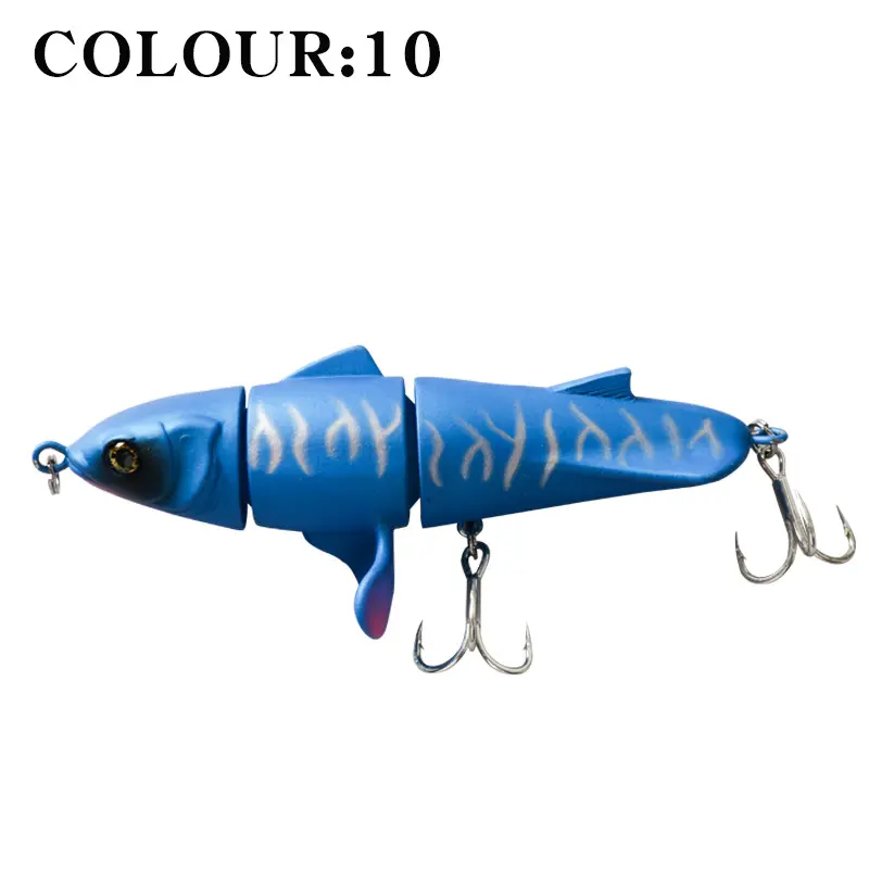 New 3-section propeller surface tractor hard bait 11cm/24g floating pencil plastic Road Runner bionic lure
