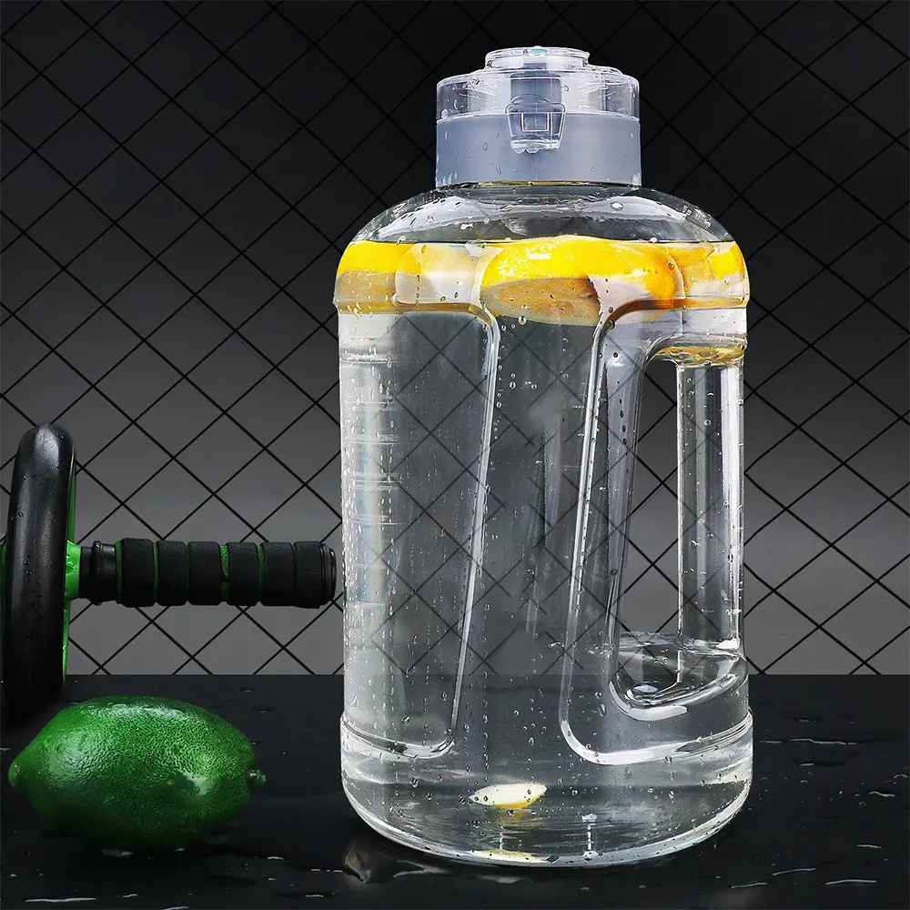 Summer new gallon fitness pot plastic sports large bucket ton ton pot 1500ml with graduated outdoor kettle Featured Image